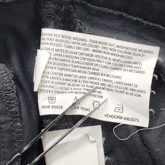 Gloria Vanderbilt Pant Womens 8 Black ANITA High Rise Straight Capri Khaki Unltd - Picture 5 of 12